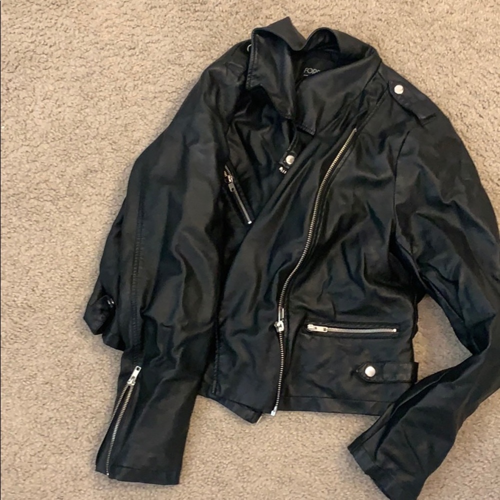 Leather jacket.